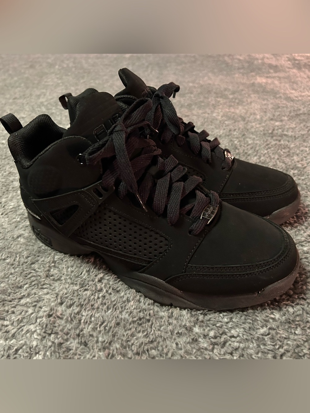 FUBU Men's Black Low-Top Athletic Sneakers